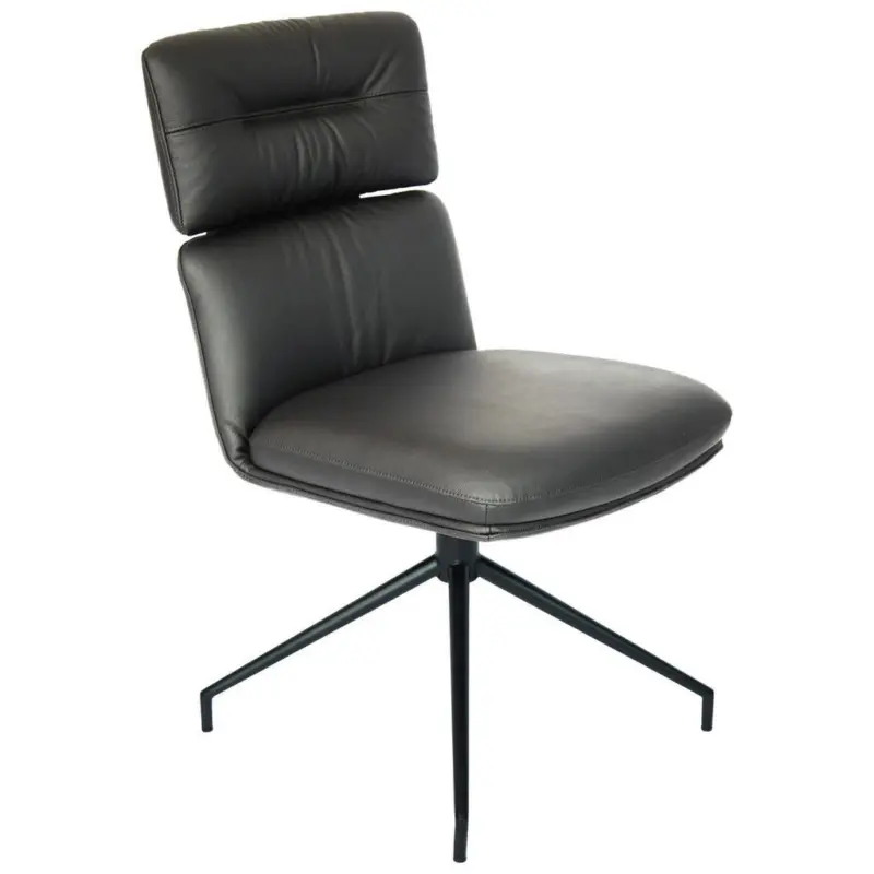 Stuhl Wippfunktion, Sitzfl&auml;che 360&deg; drehbar, automatische R&uuml;ckholfunktion Echtleder