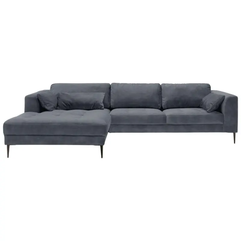 Ecksofa Luzi in Mikrofaser Blaugrau 168/280 cm