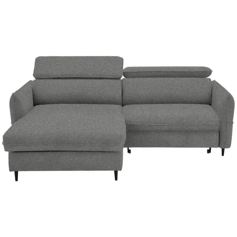 Ecksofa in Flachgewebe Graubraun