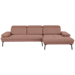 Ecksofa More_LZ in Webstoff Kupferfarben 296/188 cm