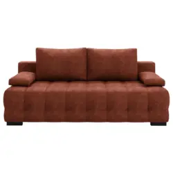 Schlafsofa in Velours Rostfarben