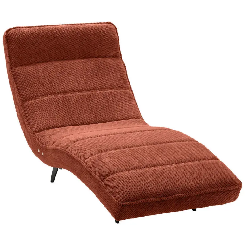 Relaxliege in Webstoff Rostfarben