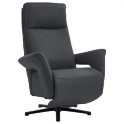 Relaxsessel in Leder Anthrazit