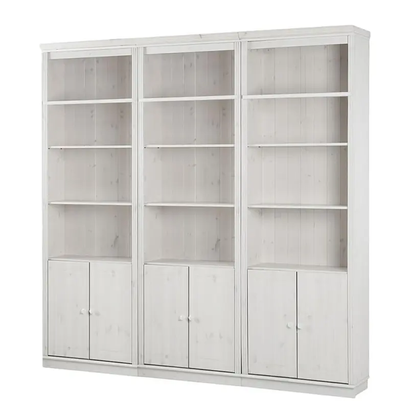 B&uuml;cherwand 223/222/34 cm Wei&szlig;, Kieferfarben