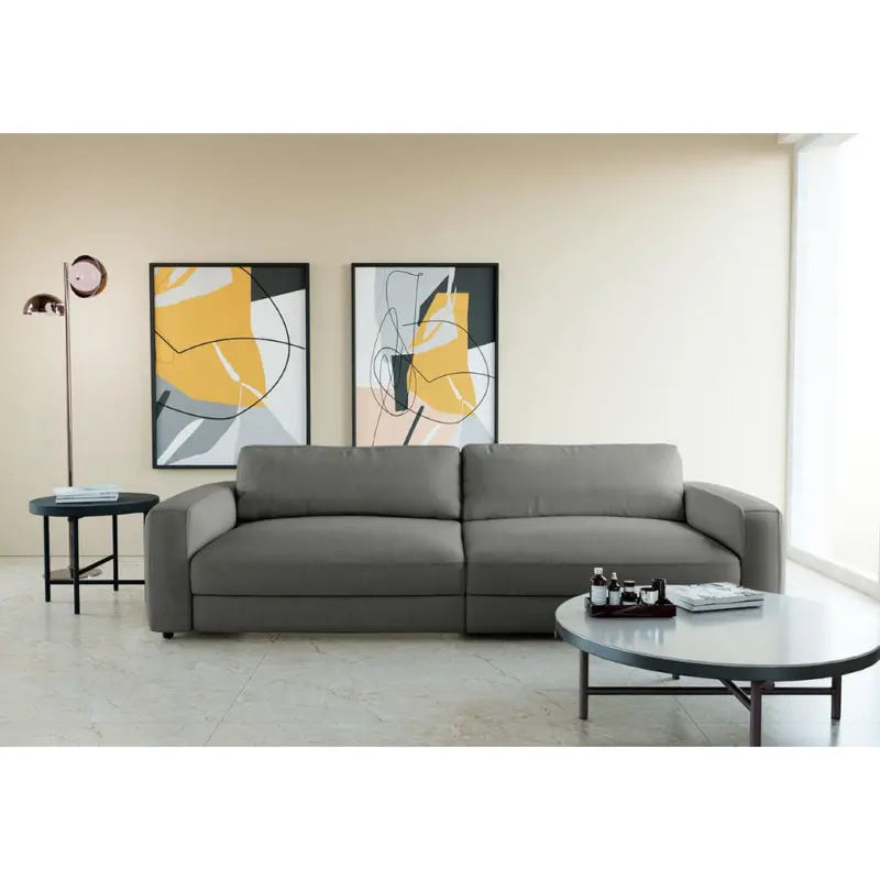 Bigsofa in Cord Dunkelgrau Modern