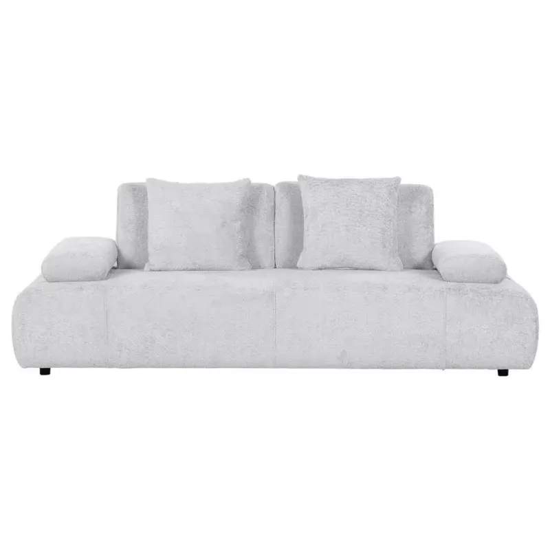 Schlafsofa in Chenille Hellgrau