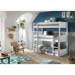 Etagenbett 90/200 cm Wei&szlig;