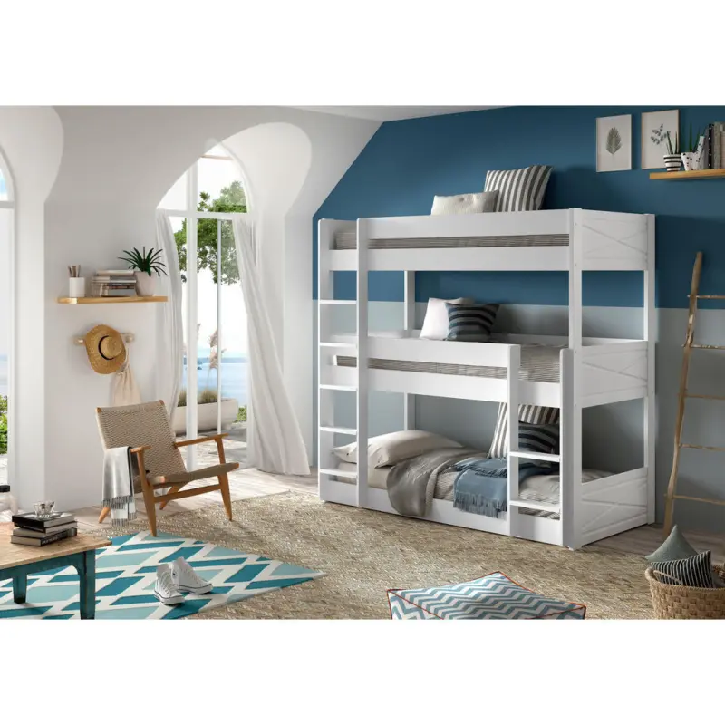 Etagenbett 90/200 cm Wei&szlig;