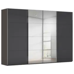 Schwebet&uuml;renschrank in Graphitfarben, Schwarz