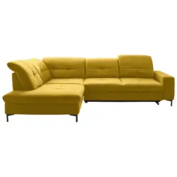 Ecksofa in Chenille Currygelb 240/308 cm