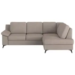 Ecksofa in Flachgewebe Beige