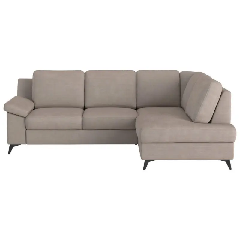 Ecksofa in Flachgewebe Beige
