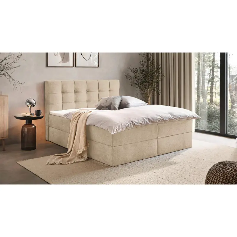 Boxbett 160/200 cm in Creme
