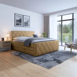 Boxspringbett 180/200 cm in Beige