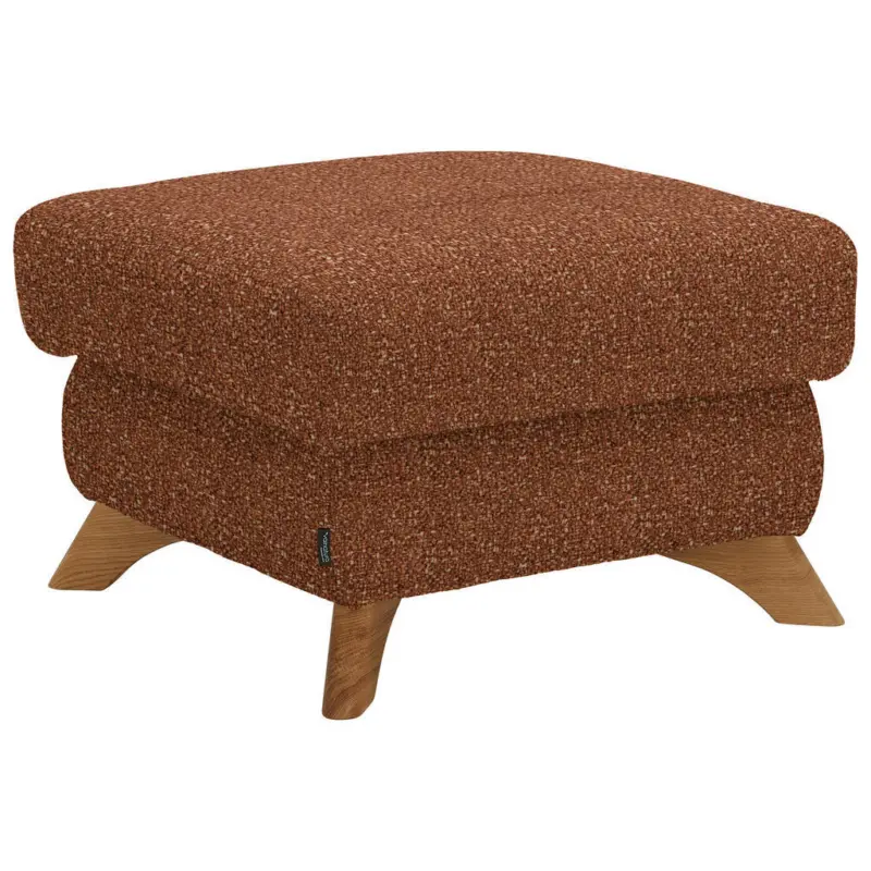 Hocker in Textil Cognac