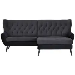 Ecksofa in Cord Anthrazit 237/165 cm