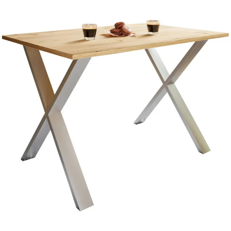 Esstisch in Metall, Holzwerkstoff 140/80/76 cm