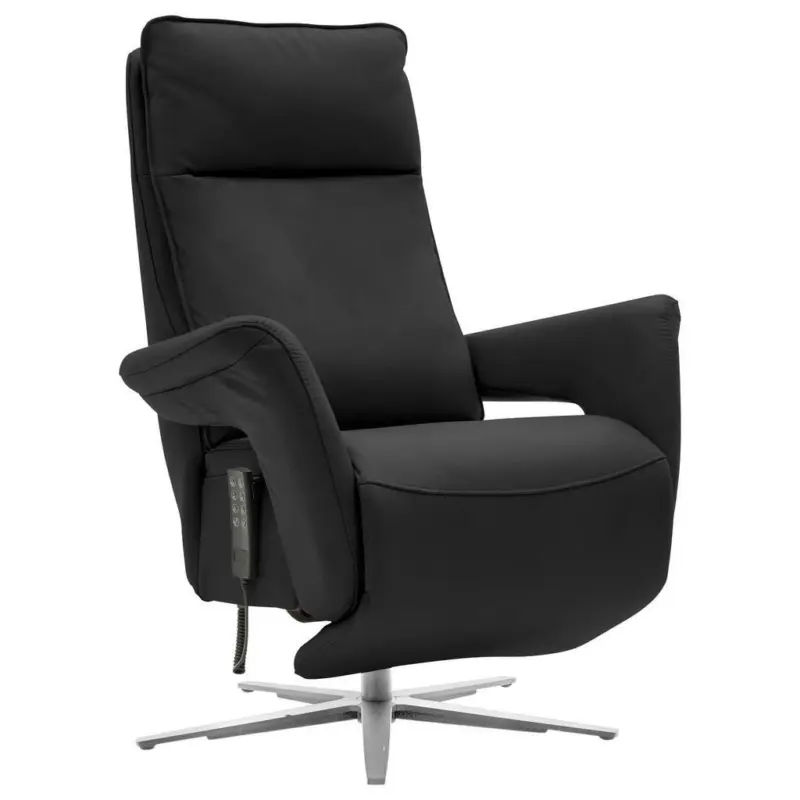 Relaxsessel in Leder Schwarz