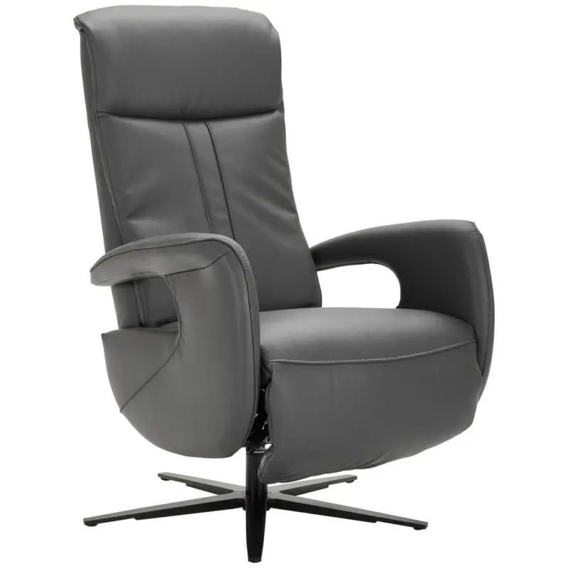 Relaxsessel in Leder Anthrazit