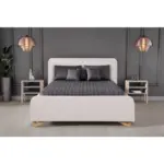 XXXLutz Lauterach - Ihr M&ouml;belhaus bei Bregenz Polsterbett gepolstertes Kopfteil, Lattenrost, Bettkasten Perlmutt 180/200 cm