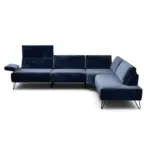 XXXLutz Lauterach - Ihr M&ouml;belhaus bei Bregenz Ecksofa Cosy in Samt Dunkelblau 288-303/213 cm