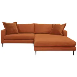 Ecksofa Joker in Cord Terracotta 268/193 cm