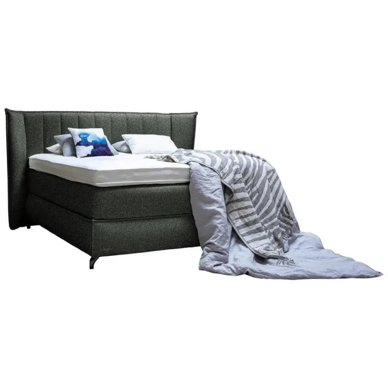 Boxspringbett 200/220 cm in Graugr&uuml;n