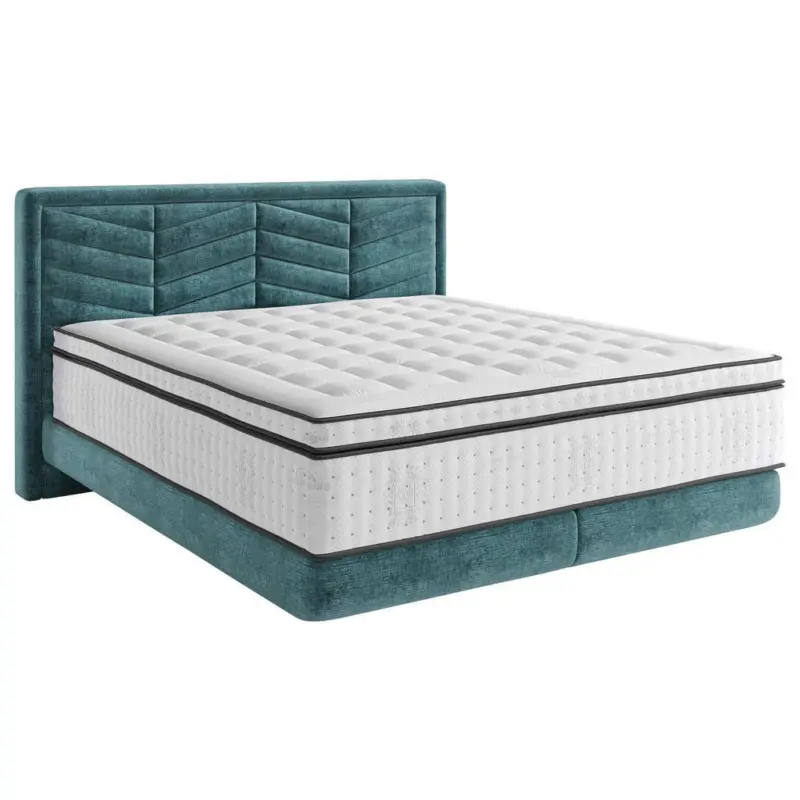 Boxspringbett 140/200 cm in Blau