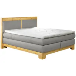 Boxspringbett 180/200 cm in Silberfarben