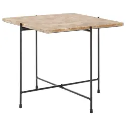 Couchtisch in Metall, Stein 50/50/45 cm