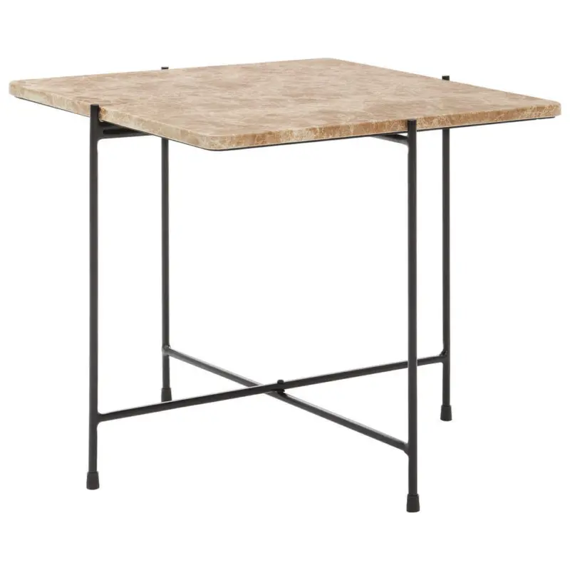 Couchtisch in Metall, Stein 50/50/45 cm