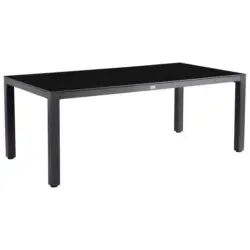 Gartentisch Metall, Kunststoff Graphitfarben rechteckig