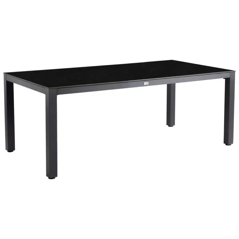Gartentisch Metall, Kunststoff Graphitfarben rechteckig