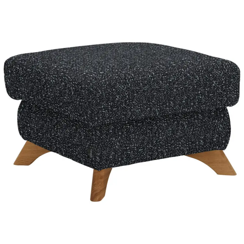 Hocker in Textil Schwarz