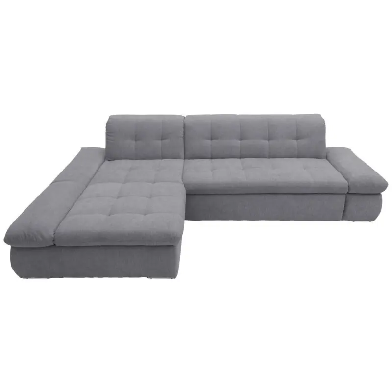 Ecksofa in Mikrofaser Dunkelgrau 172/300 cm