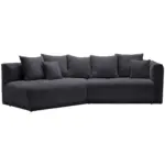 XXXLutz Lauterach - Ihr M&ouml;belhaus bei Bregenz Ecksofa in Chenille Dunkelgrau 180/315 cm