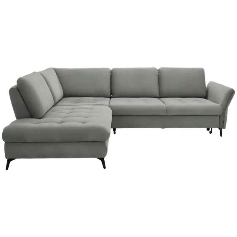 Ecksofa in Struktur Hellgrau 233/288 cm