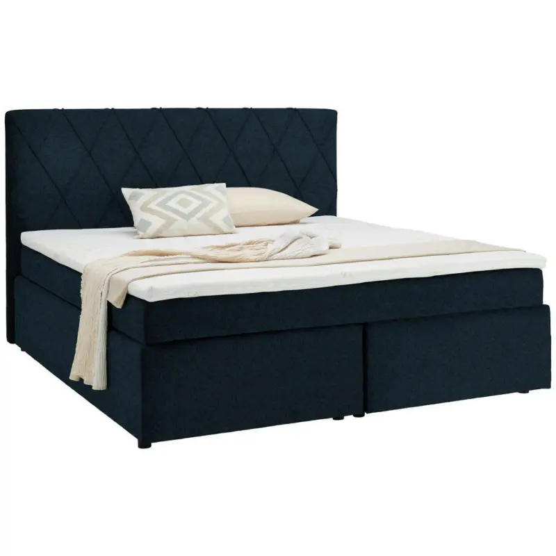 Boxspringbett 180/200 cm in Blau