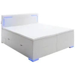 Boxspringbett 180/200 cm in Wei&szlig;