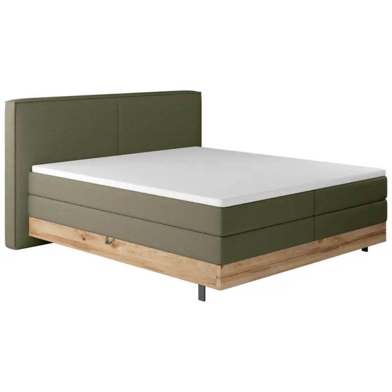 Boxspringbett 160/200 cm in Olivgr&uuml;n