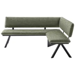 Eckbank 180/140 cm in Gr&uuml;n, Schwarz