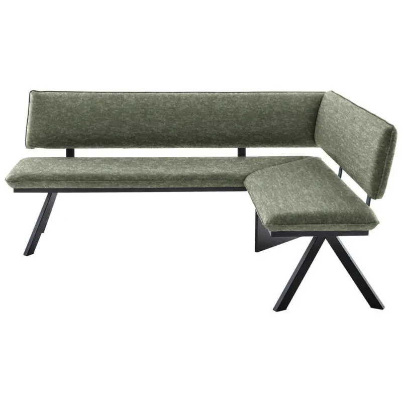 Eckbank 180/140 cm in Gr&uuml;n, Schwarz