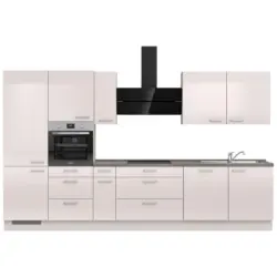 K&uuml;chenblock 360 cm in Schieferfarben, Hellgrau