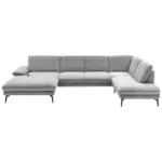 XXXLutz Lauterach - Ihr M&ouml;belhaus bei Bregenz Wohnlandschaft in Velours Hellgrau