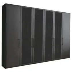 Dreht&uuml;renschrank in Graphitfarben