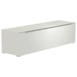 Lowboard Wei&szlig;, Alufarben 160/43/45 cm