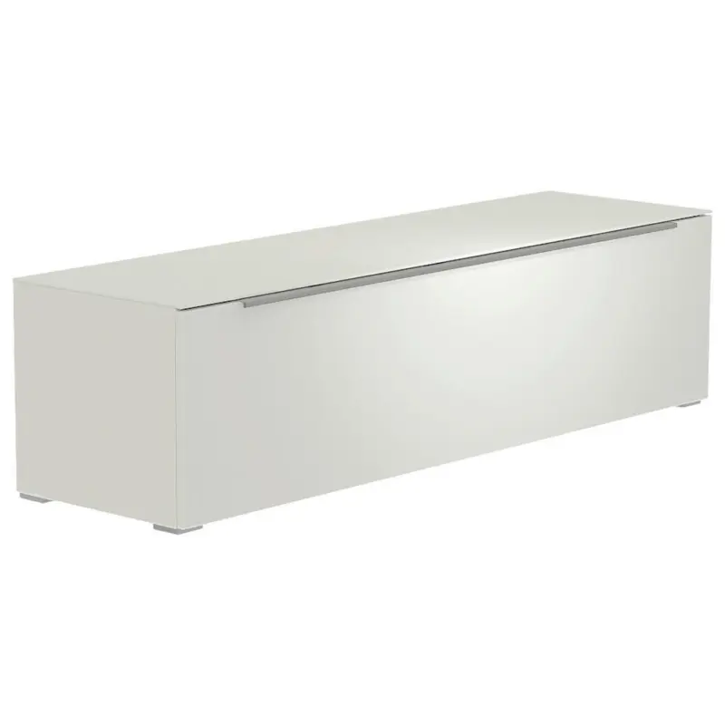 Lowboard Wei&szlig;, Alufarben 160/43/45 cm