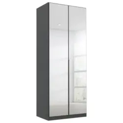 Dreht&uuml;renschrank in Grau, Silberfarben