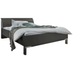 Bett 200/200 cm in Dunkelgrau