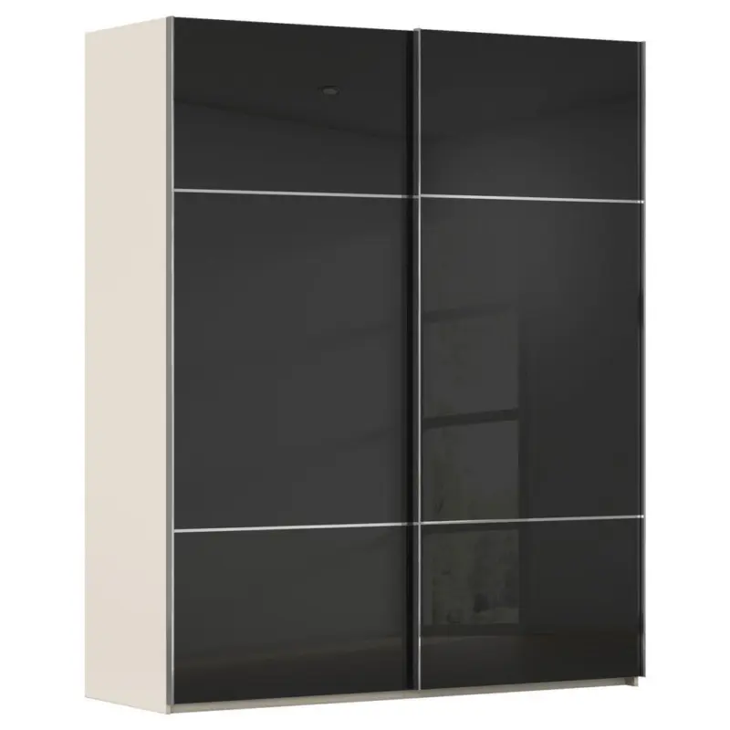 Schwebet&uuml;renschrank in Schwarz, Champagner